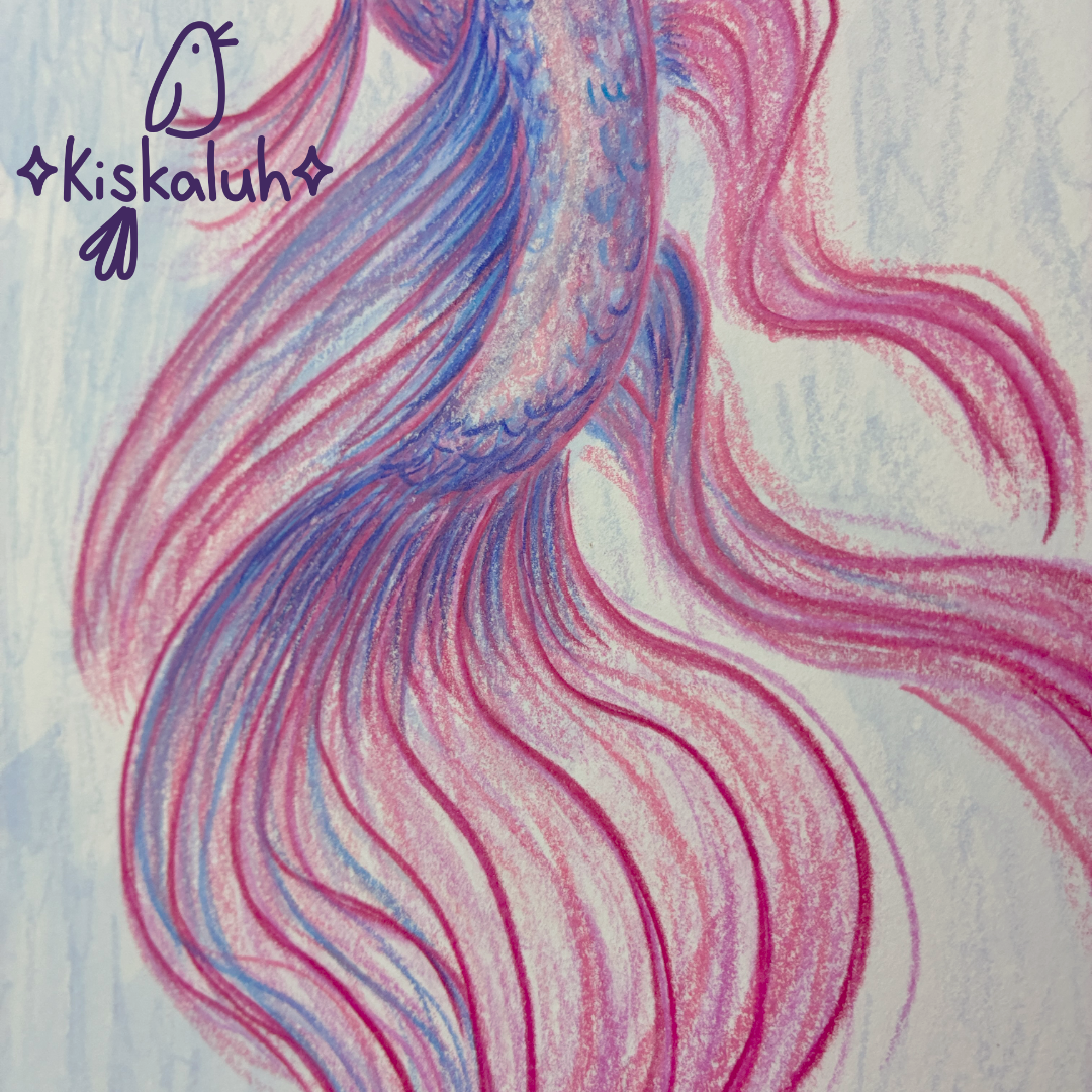 2610 betta - Arte Pintado a mano 20 x 25 cm / 8x10 pulg.