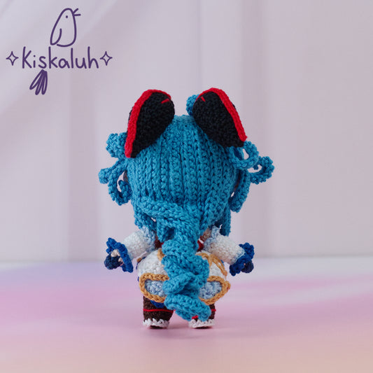 Muñeca Ganyu Genshin 15cm/ 6 pulg., tejido crochet artesanal, amigurumi