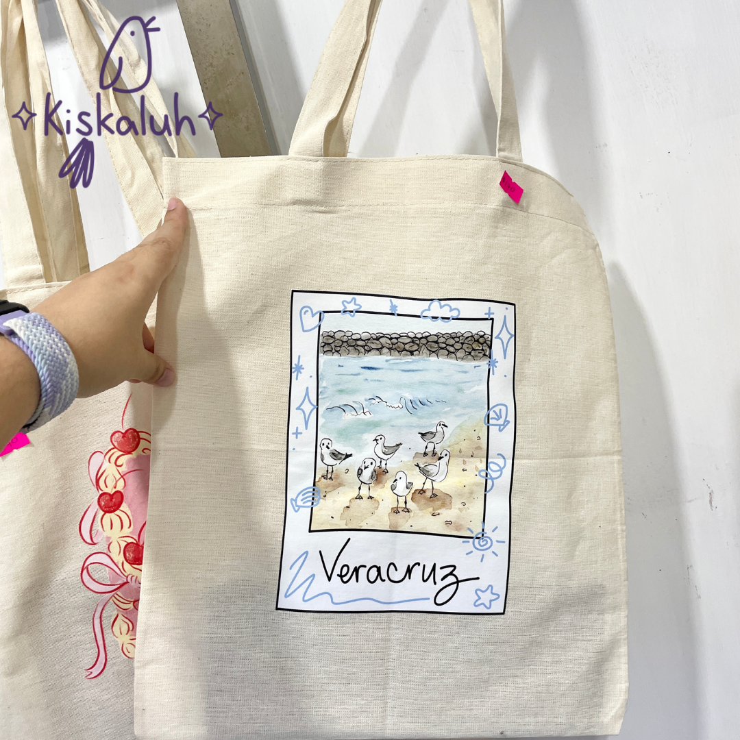 Tote bag con Ilustración Original, bolsa de manta