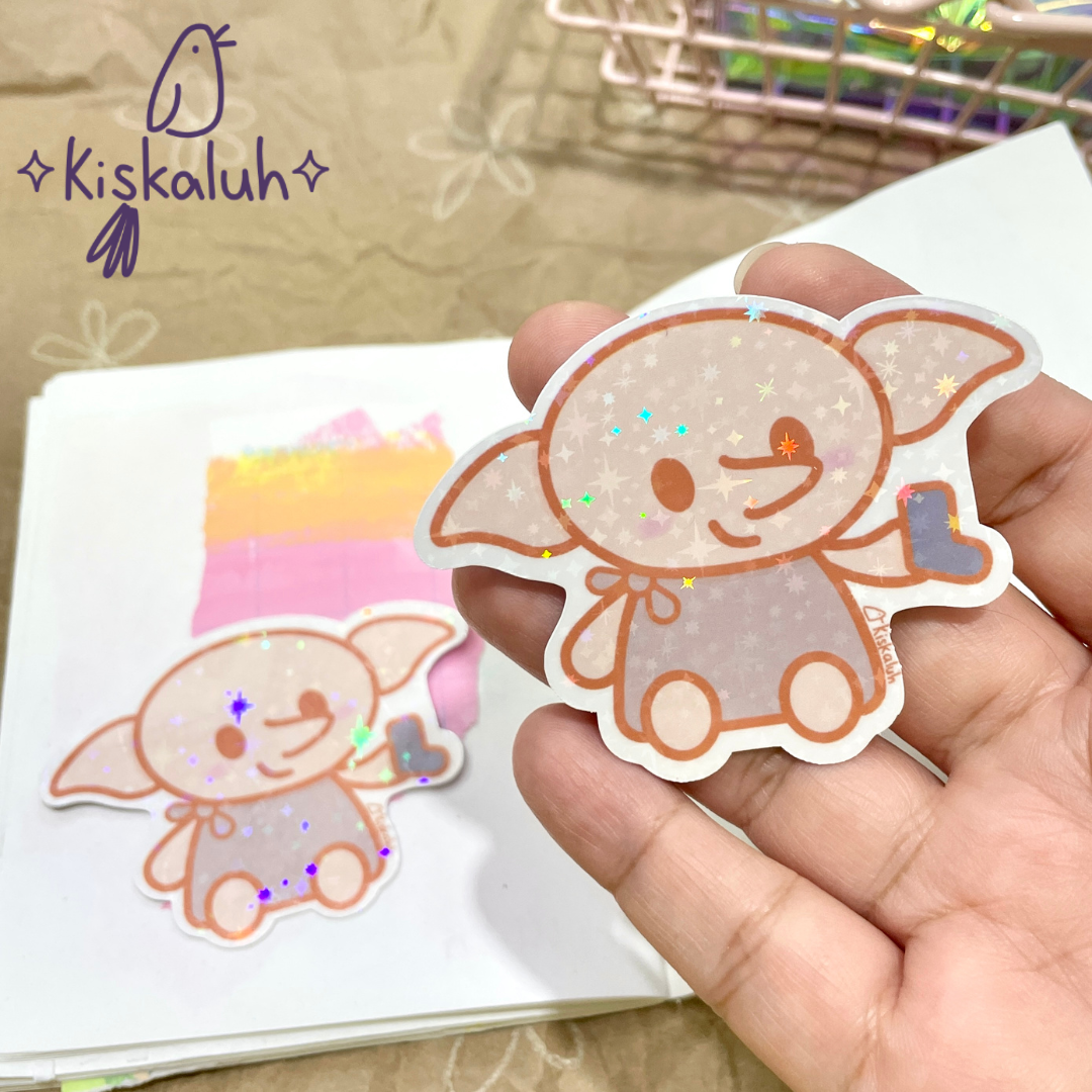 Dobby Elfo, Sticker vinil 7cm, HP, Calcomanía pegatina