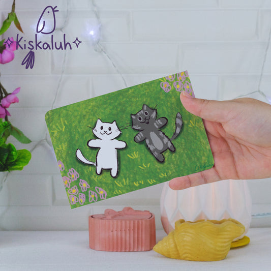 Gatitos en el pasto - Tarjeta de felicitación - 10x15cm / 4x6 pulg.