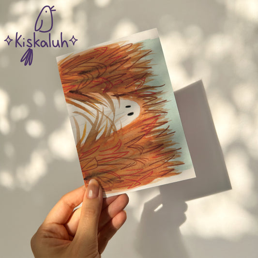 fantasma en la granja - Print Postal A6 / 10x15cm / 4x6 pulg. PP027