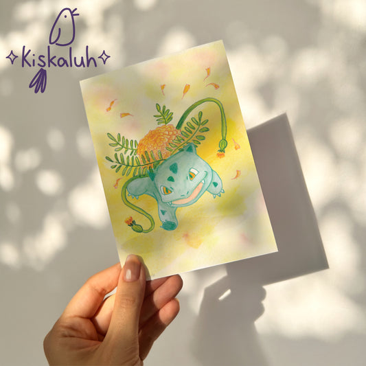 Ivysaur Cempasúchil - Print Postal A6 / 10x15cm / 4x6 pulg.