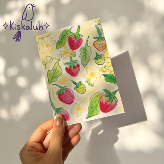 Fresas - Print Postal A6 / 10x15cm / 4x6 pulg.