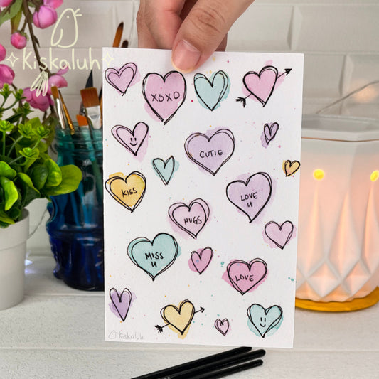 Corazones - Tarjeta de felicitación - 10x15cm / 4x6 pulg.