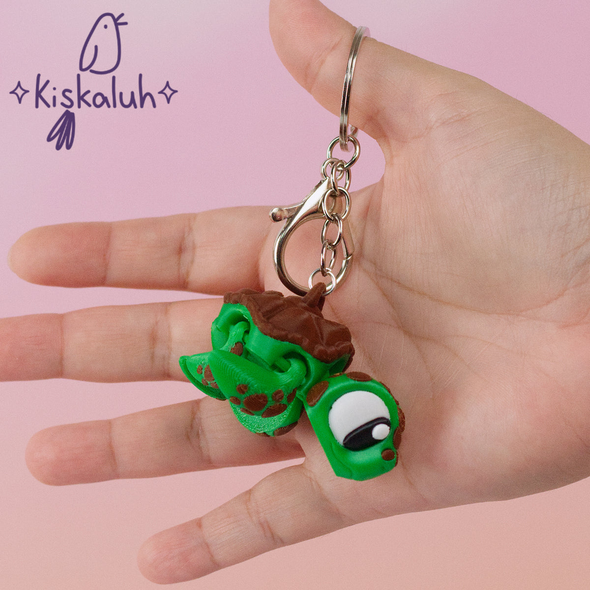 3D Articulated Turtle, keychain bag charm, 6 cm