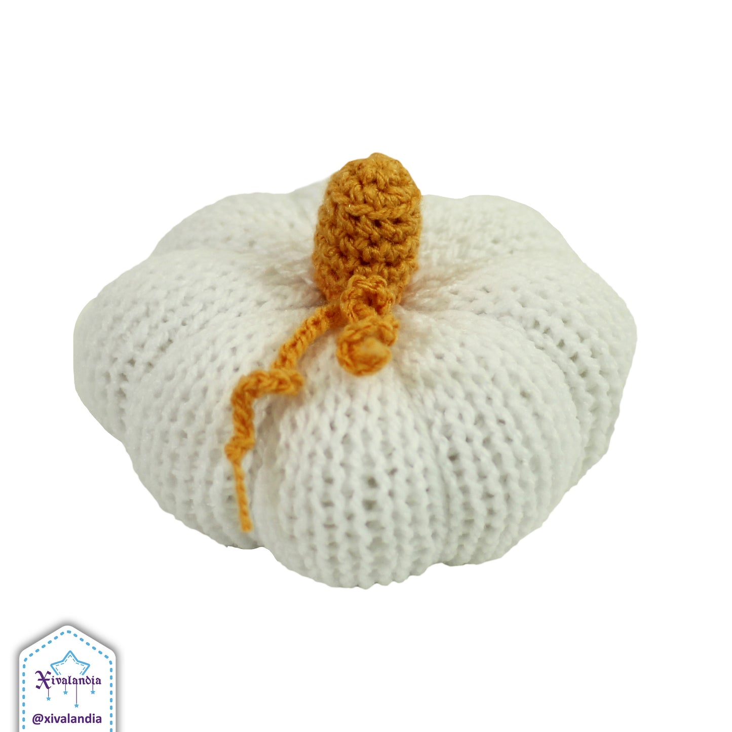 Peluche calabaza decorativa, 14cm, tejido artesanal