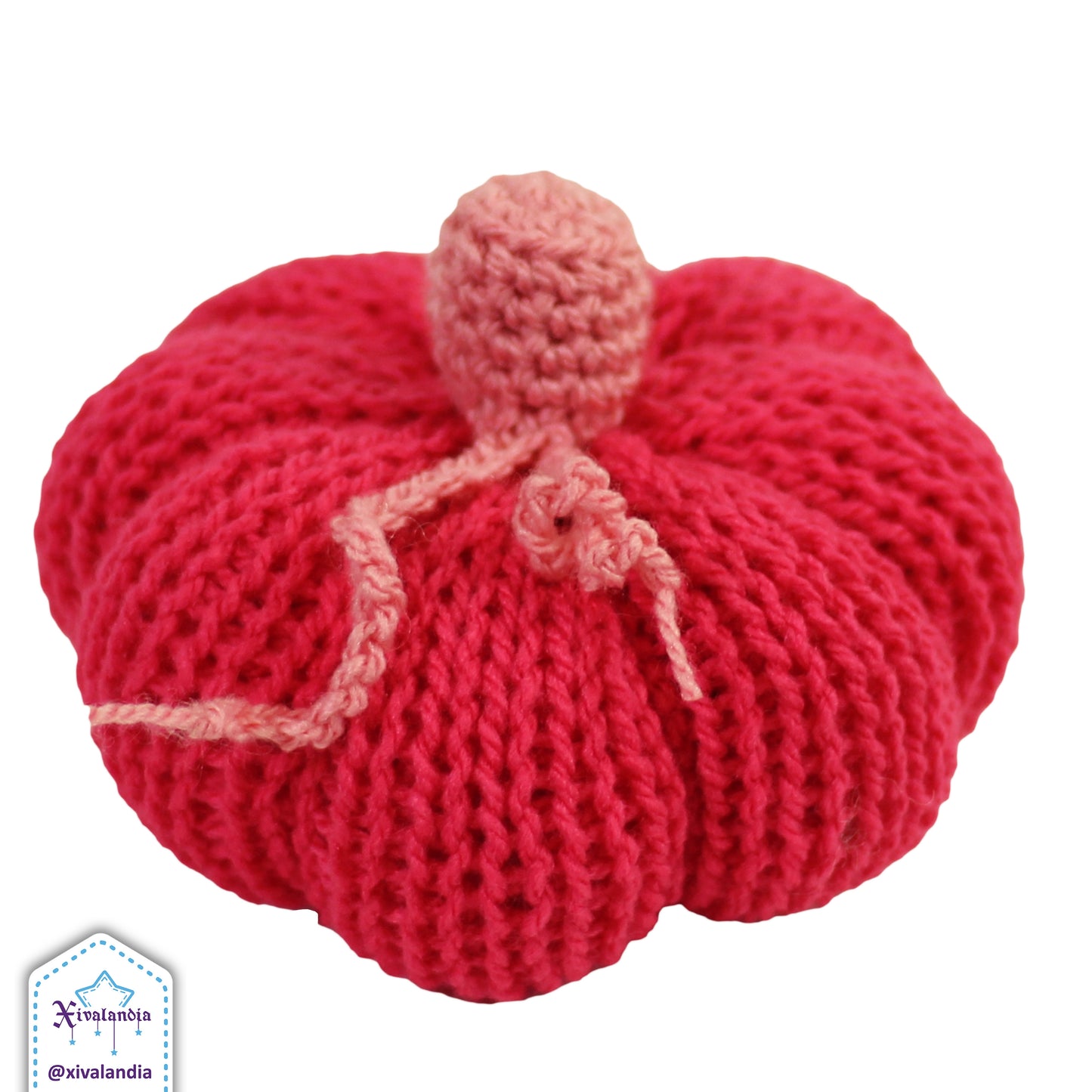 Peluche calabaza decorativa, 14cm, tejido artesanal