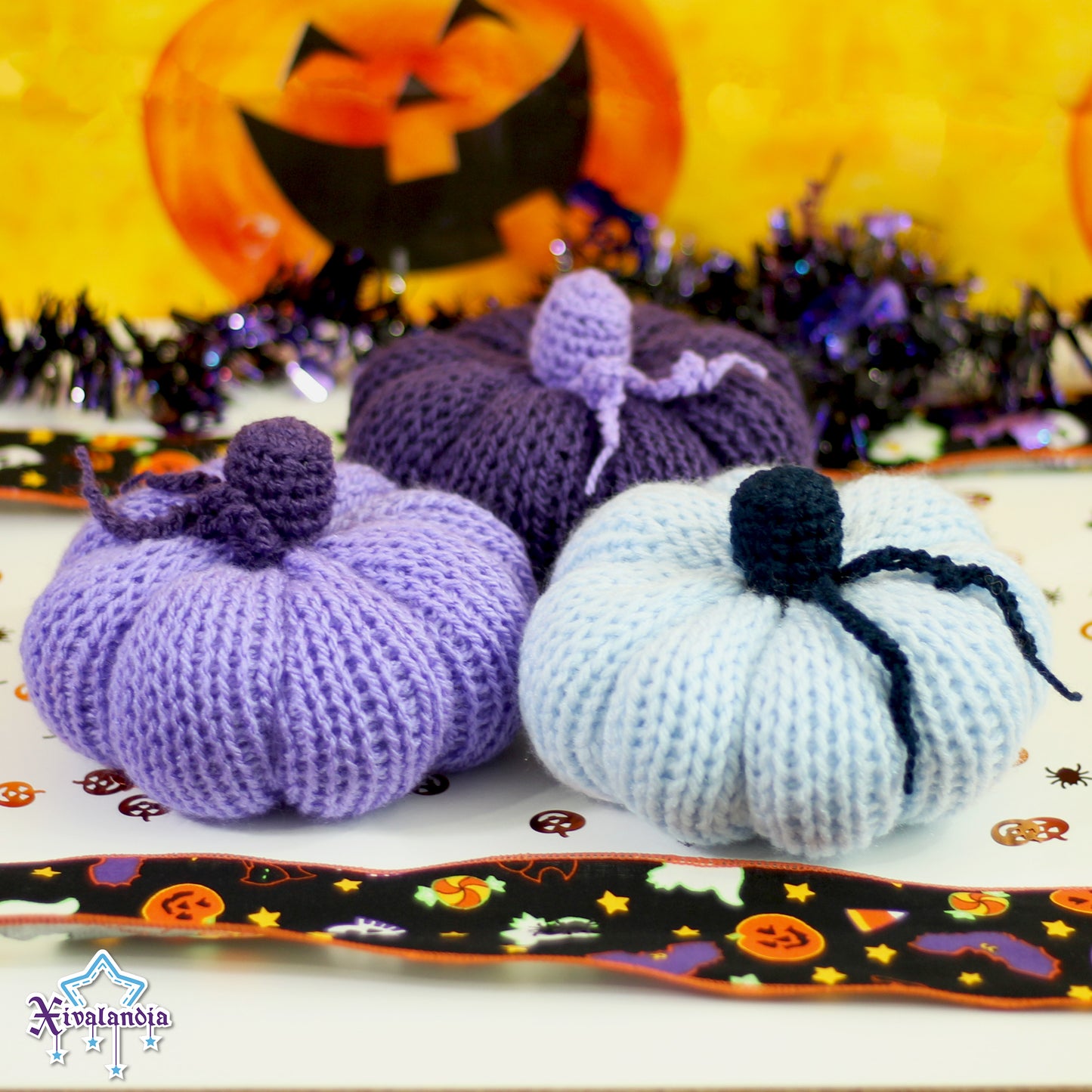 Peluche calabaza decorativa, 14cm, tejido artesanal