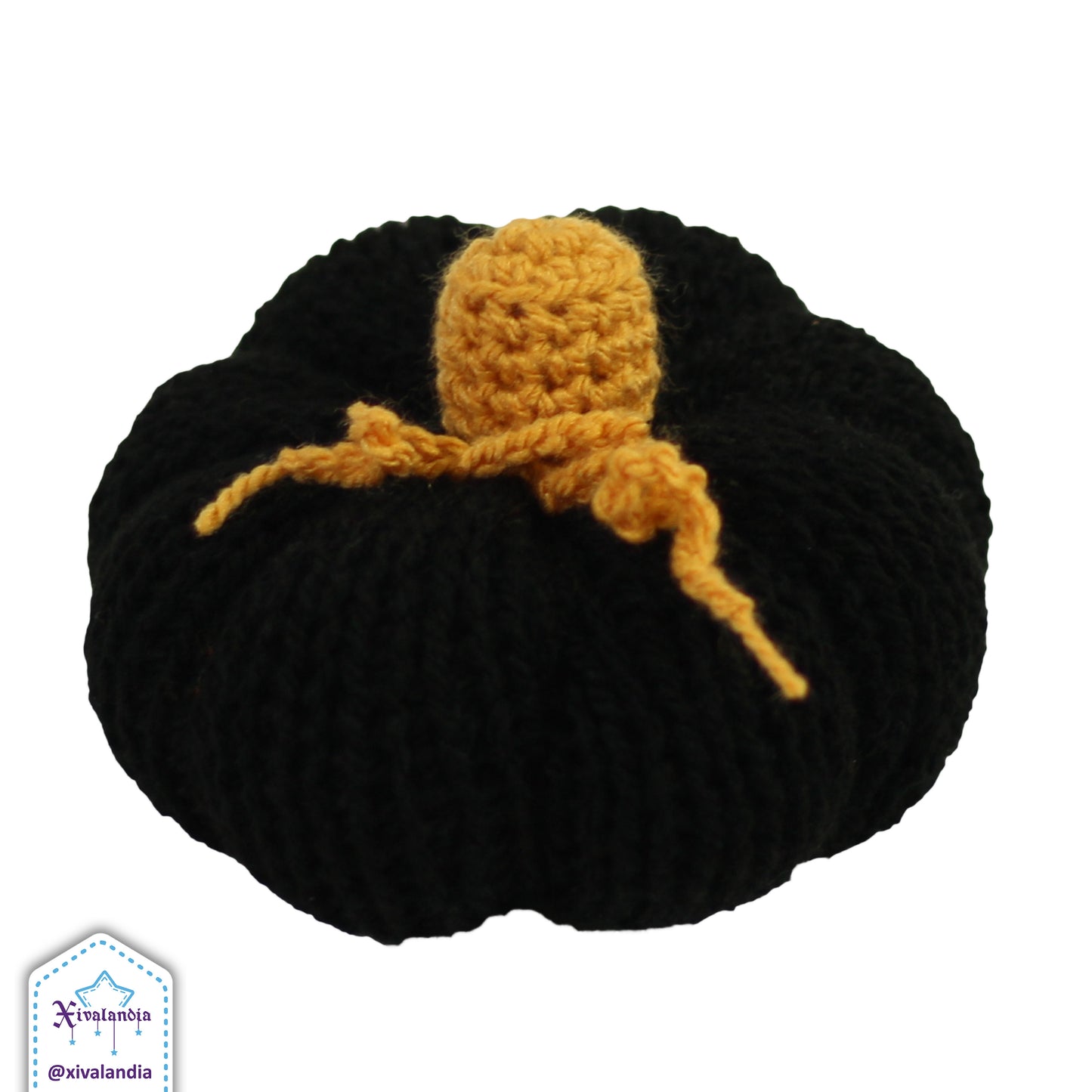 Peluche calabaza decorativa, 14cm, tejido artesanal