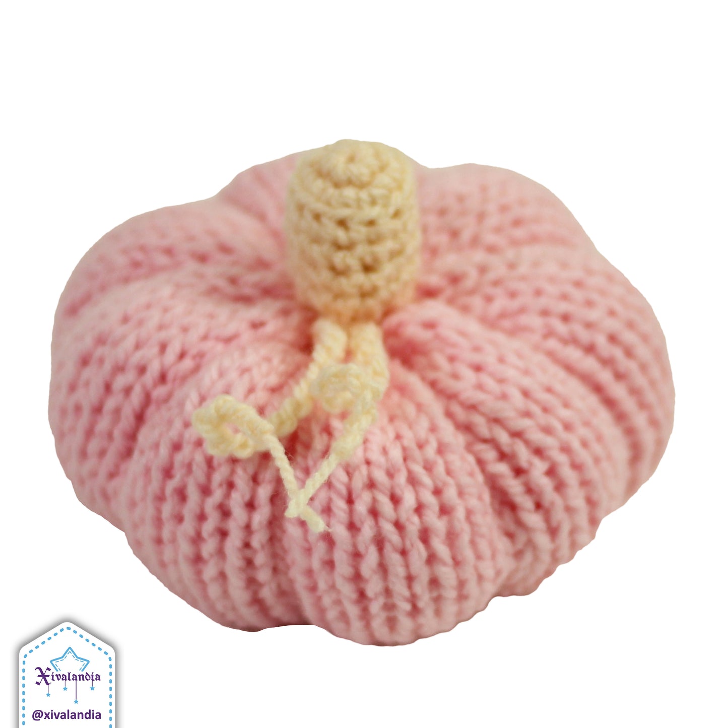 Peluche calabaza decorativa, 14cm, tejido artesanal