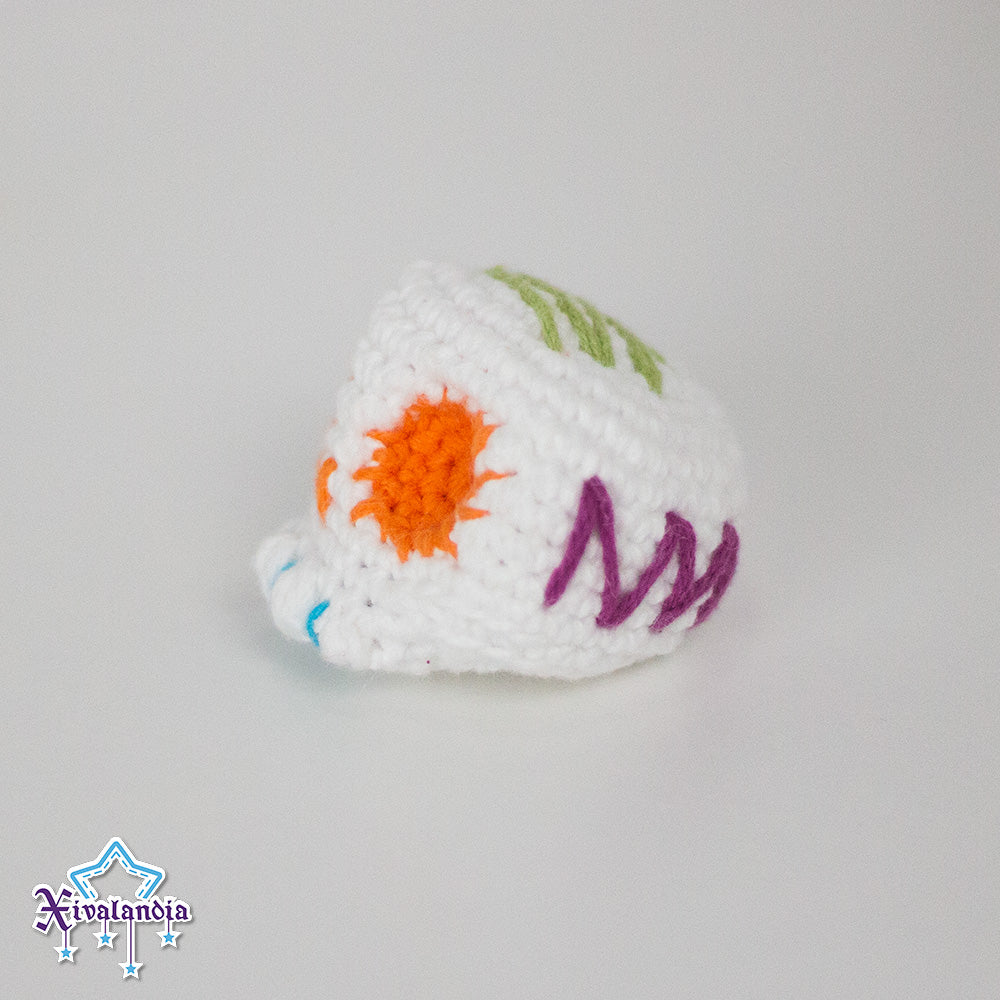 Peluche mini Calaverita de Azúcar 5cm, cráneo calavera, crochet artesanal, amigurumi