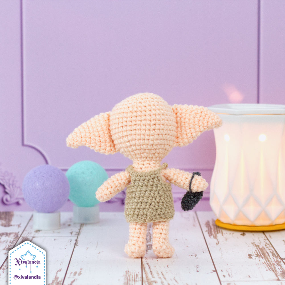 Dobby plush, Harry Potter crochet - 6 in/15cm - handmade amigurumi