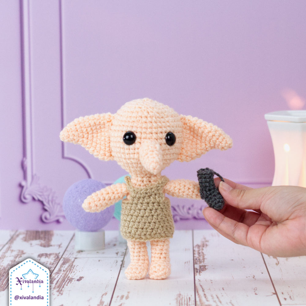 Dobby plush, Harry Potter crochet - 6 in/15cm - handmade amigurumi