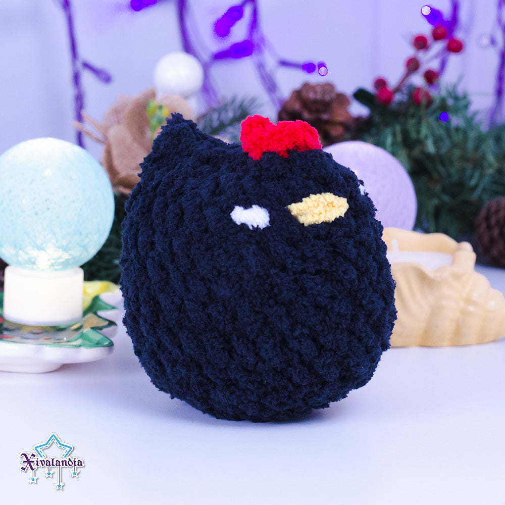 Gallina, peluche tejido afelpado, 10cm, crochet artesanal