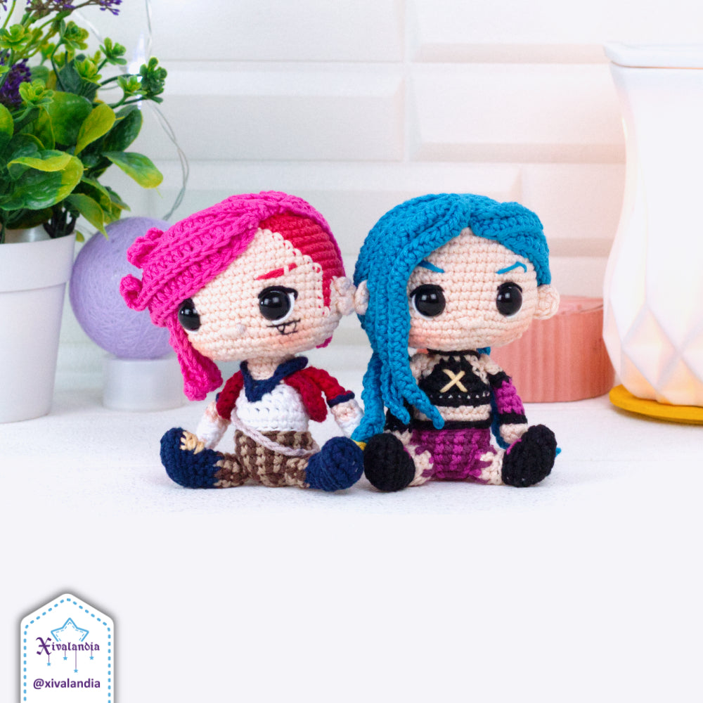 Vi crochet doll, 10 cm/4 in, handmade amigurumi plush, LOL