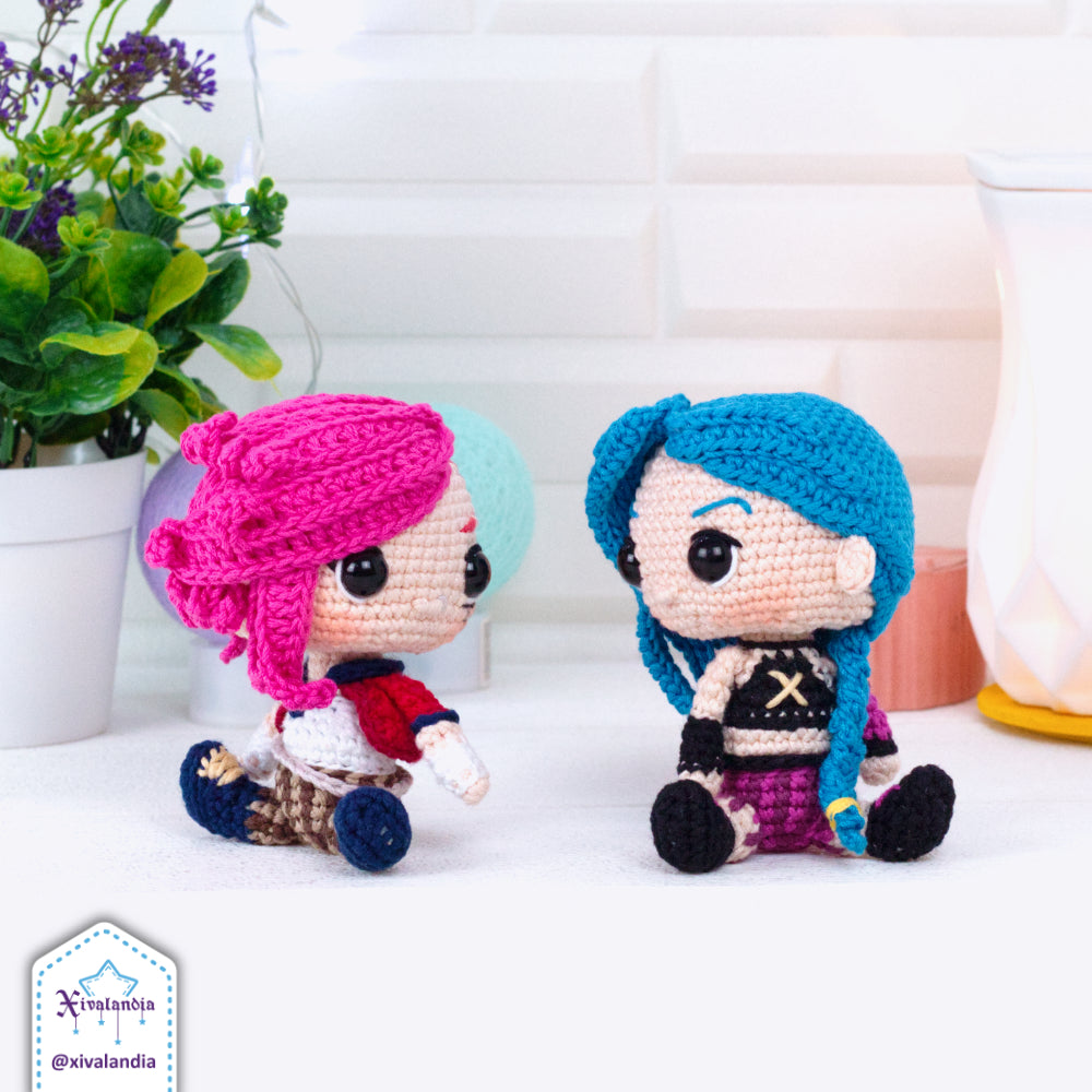Vi crochet doll, 10 cm/4 in, handmade amigurumi plush, LOL