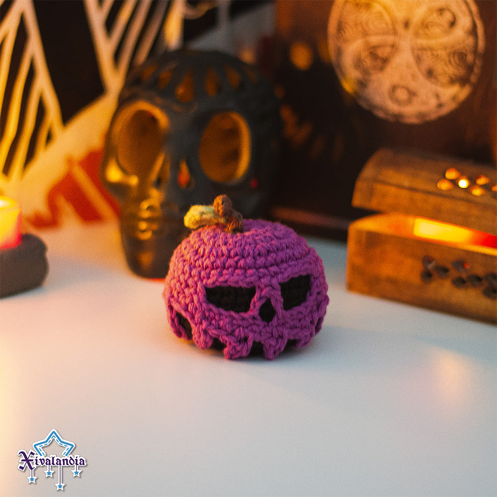 Peluche mini Manzana envenenada 5cm, crochet artesanal, amigurumi