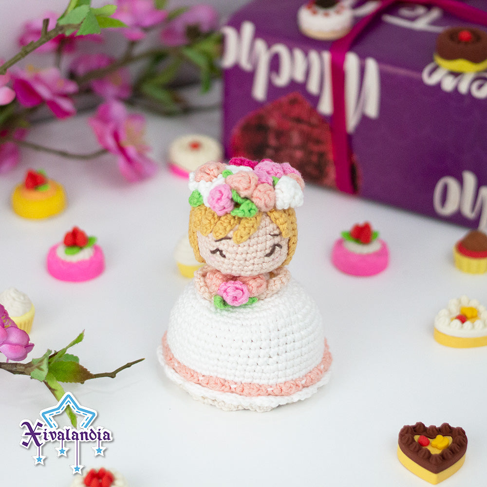 magic reversible flower bouquet crochet - 5 in/12cm - handmade amigurumi