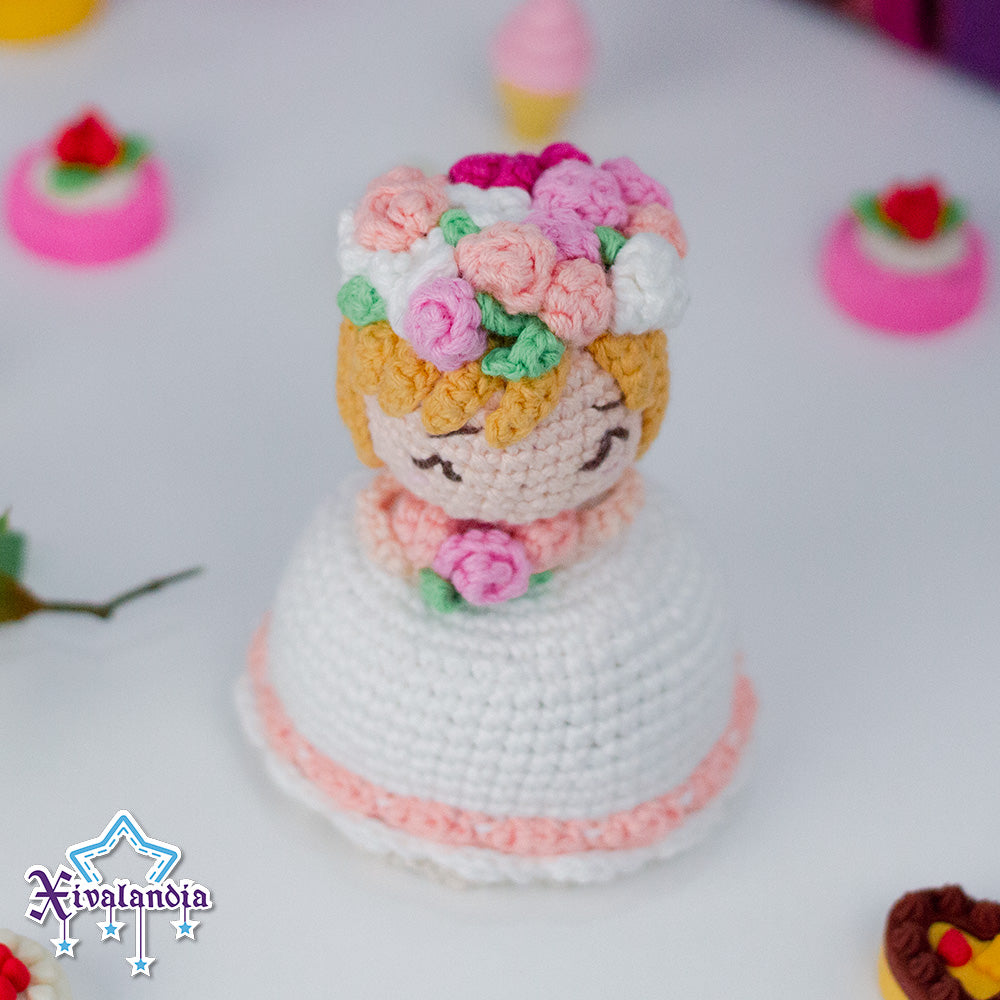 magic reversible flower bouquet crochet - 5 in/12cm - handmade amigurumi