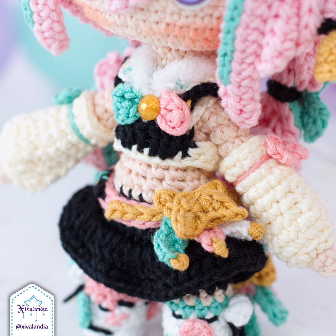 Varesa Genshin Doll 16cm/6 inch, handmade crochet, amigurumi