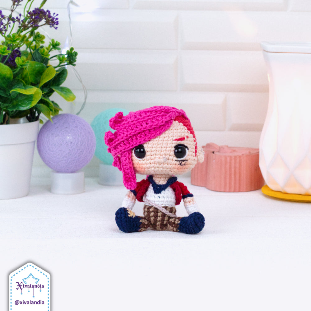 Vi crochet doll, 10 cm/4 in, handmade amigurumi plush, LOL