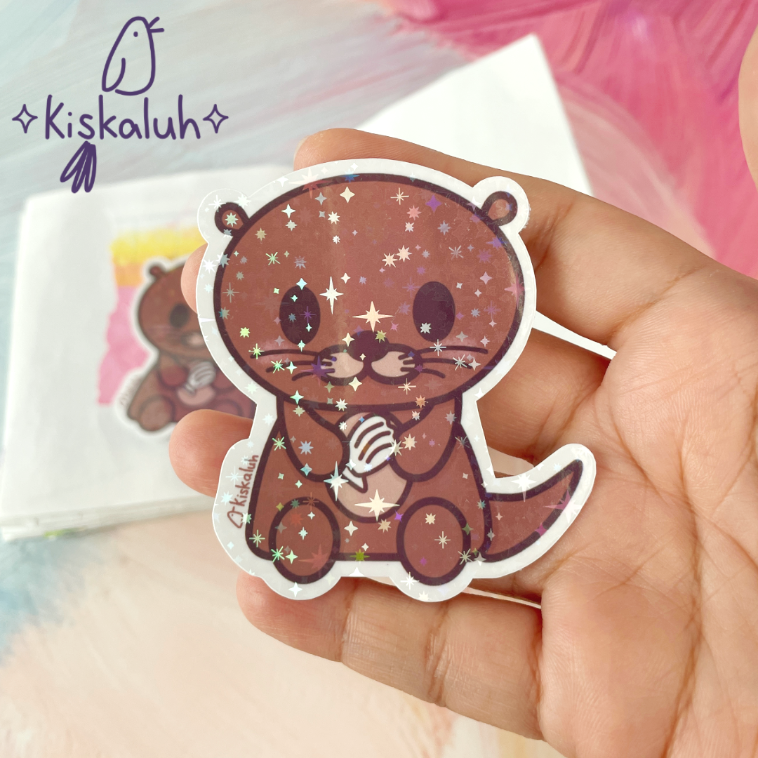 Otter, Vinyl Sticker, 7cm / 2.75 in Decal Sticker