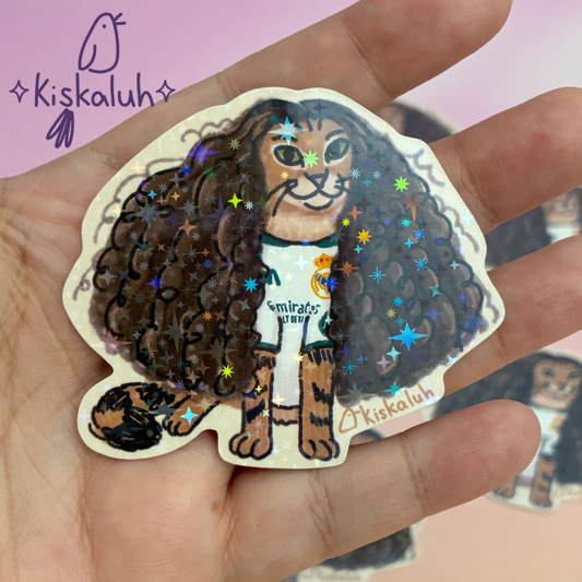 Cucurella Cat (Cucugato), waterproof vinyl sticker, 7 cm