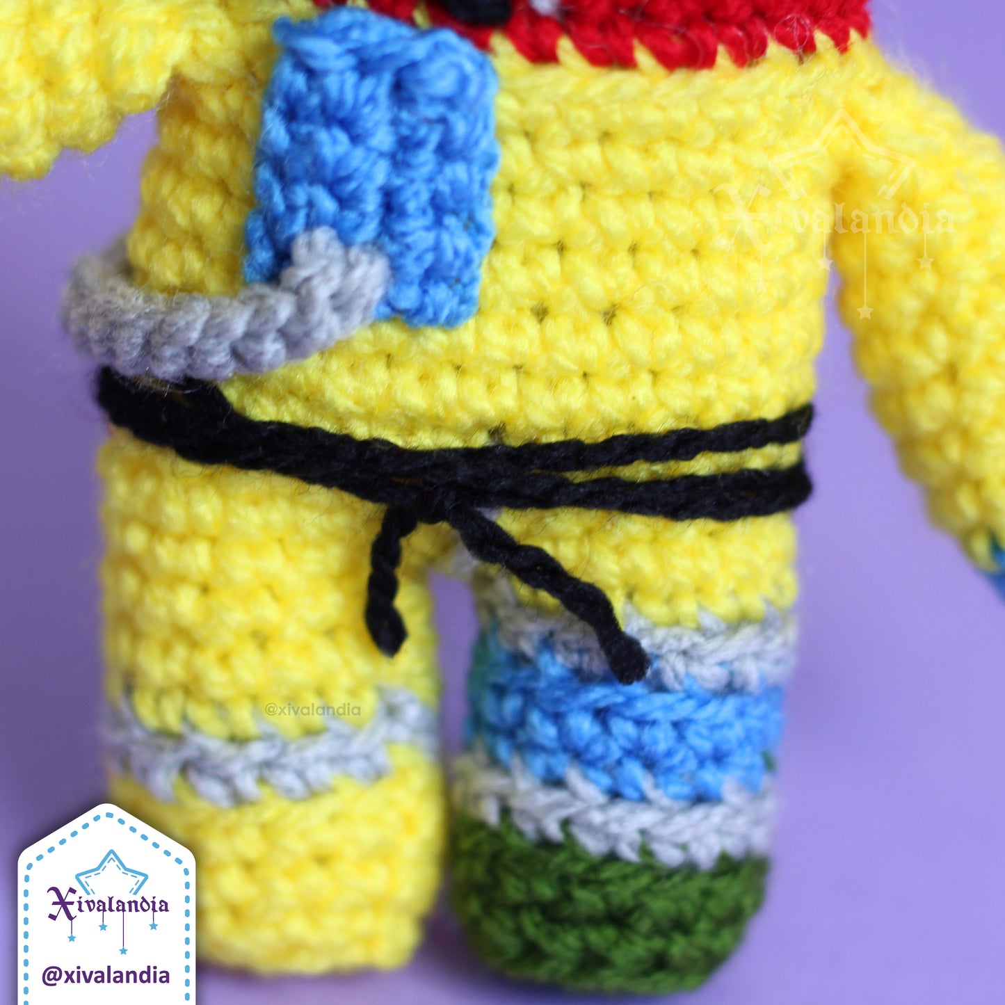 Rust Hazmat crochet plush - 5 in/13cm - handmade amigurumi