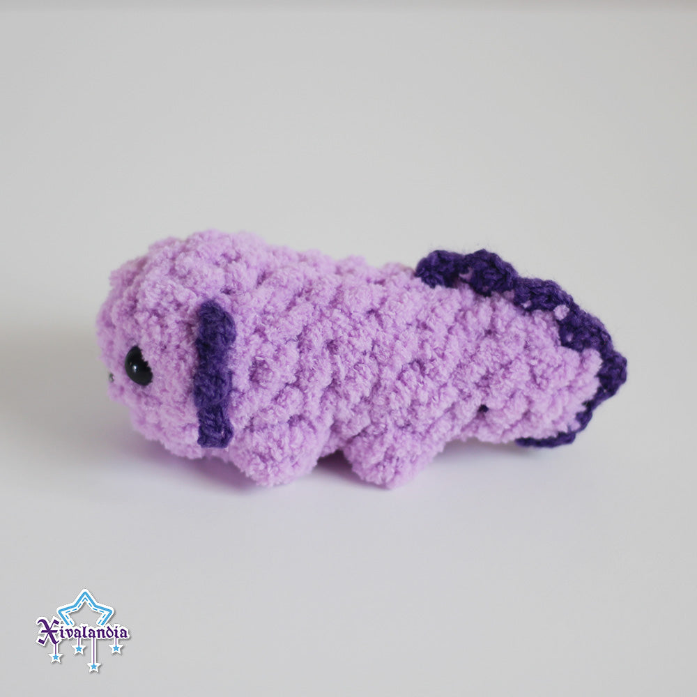 Mini Axolotl crochet plush - 4.25 in / 11cm - handmade soft yarn amigurumi
