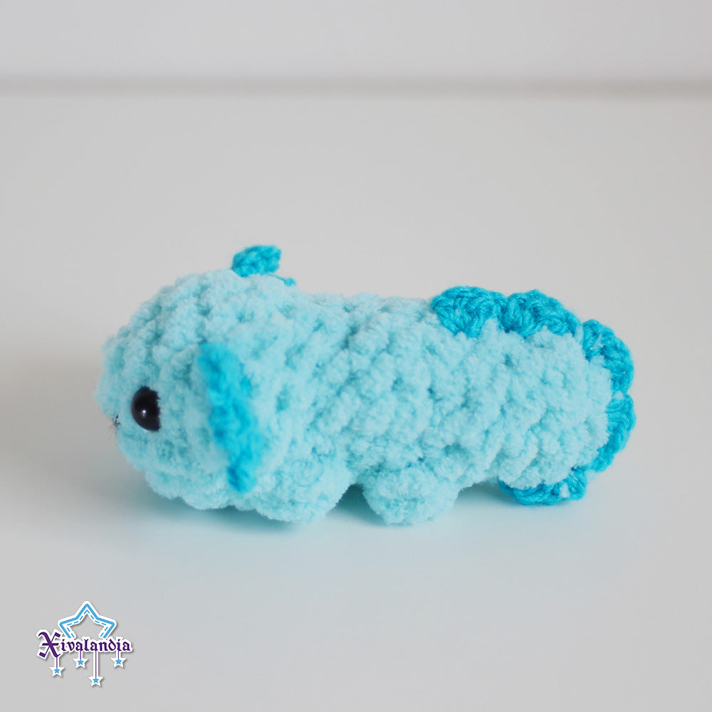 Mini Axolotl crochet plush - 4.25 in / 11cm - handmade soft yarn amigurumi