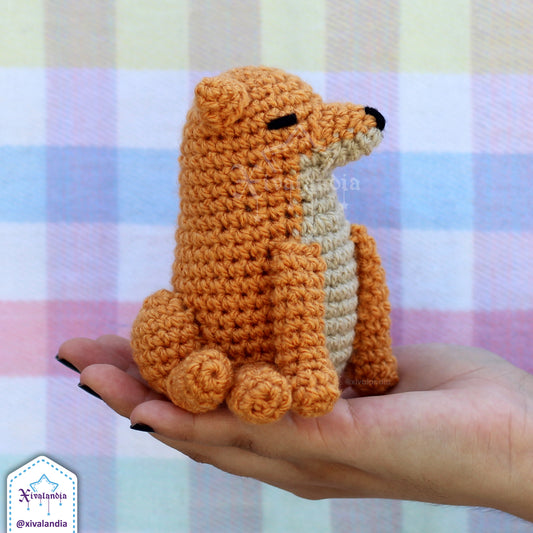 Peluche perro Cheems meme 10cm, Shiba inu, tejido crochet artesanal, amigurumi