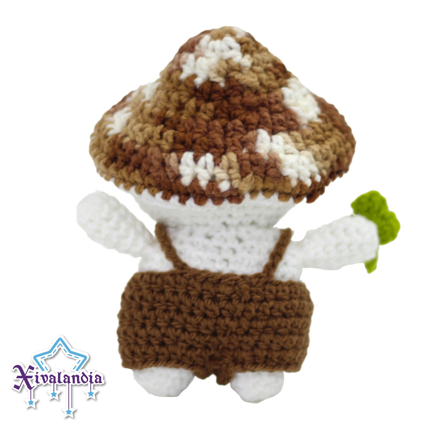Peluche hongo seta, 15cm, tejido crochet artesanal, amigurumi