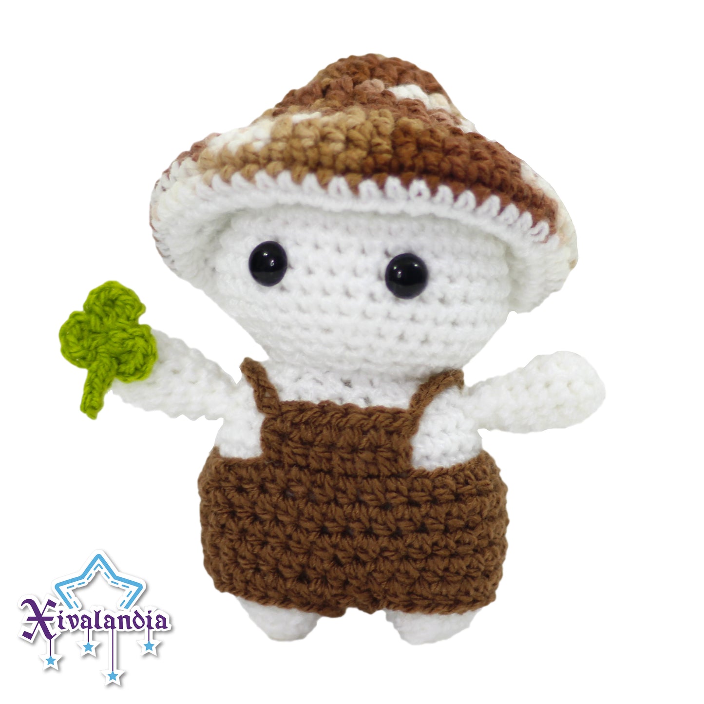 Peluche hongo seta, 15cm, tejido crochet artesanal, amigurumi