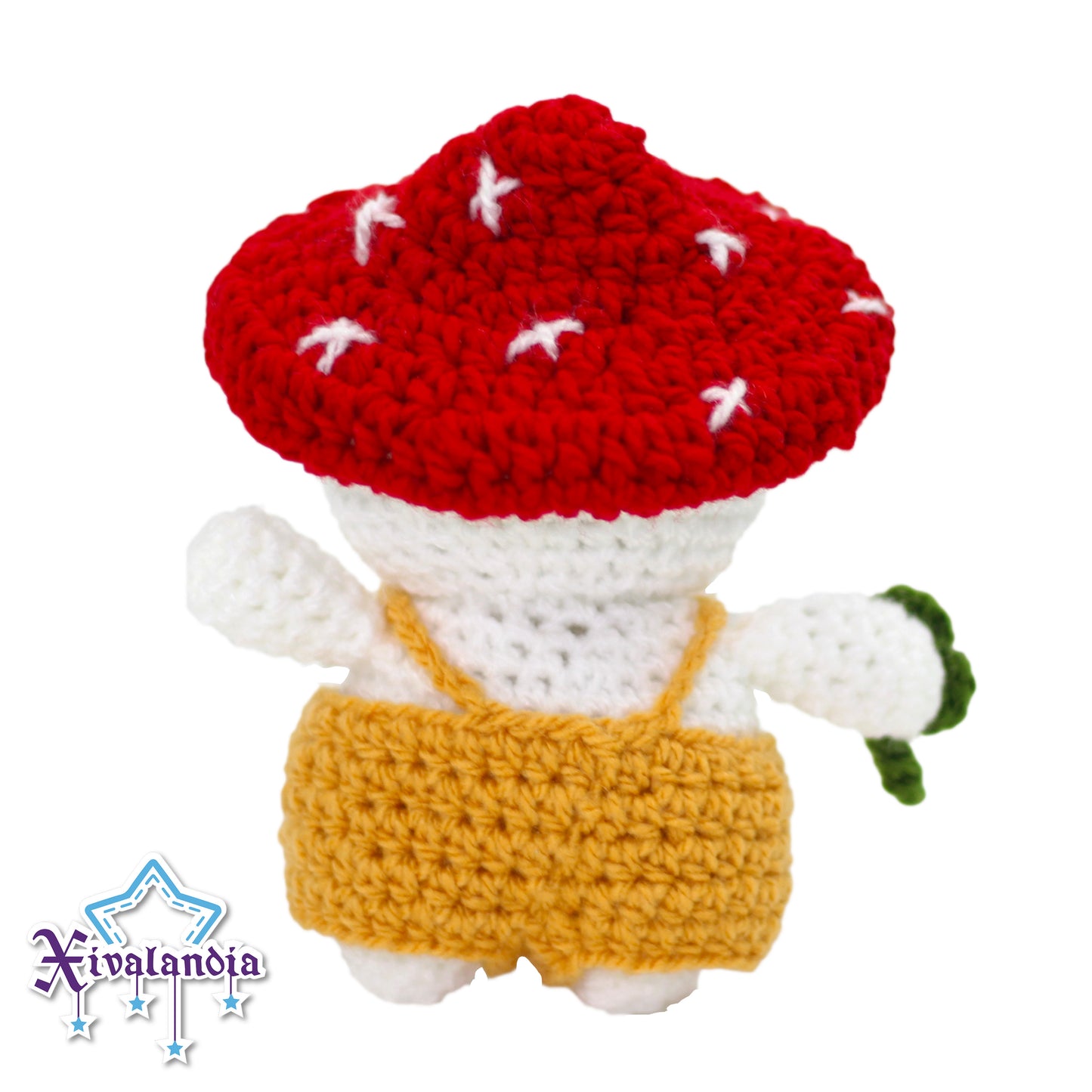 Peluche hongo seta, 15cm, tejido crochet artesanal, amigurumi