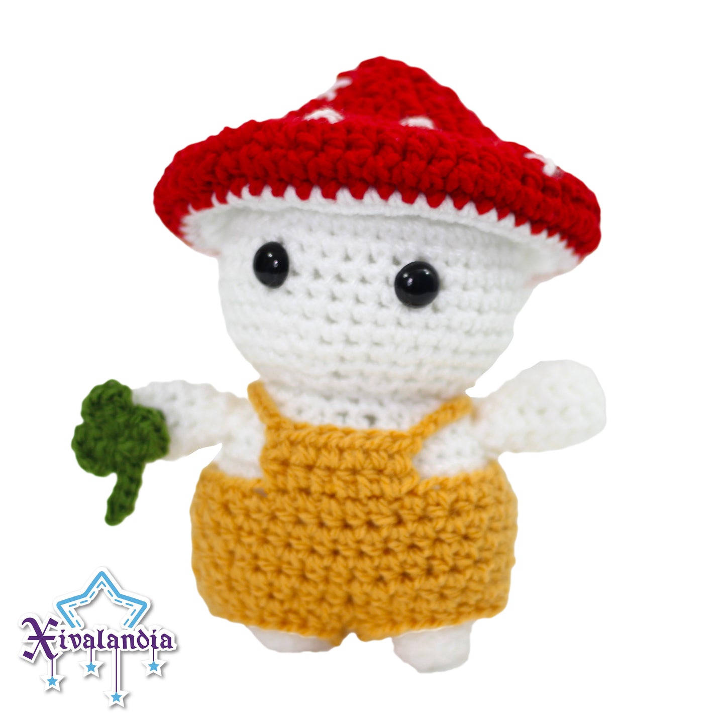 Peluche hongo seta, 15cm, tejido crochet artesanal, amigurumi