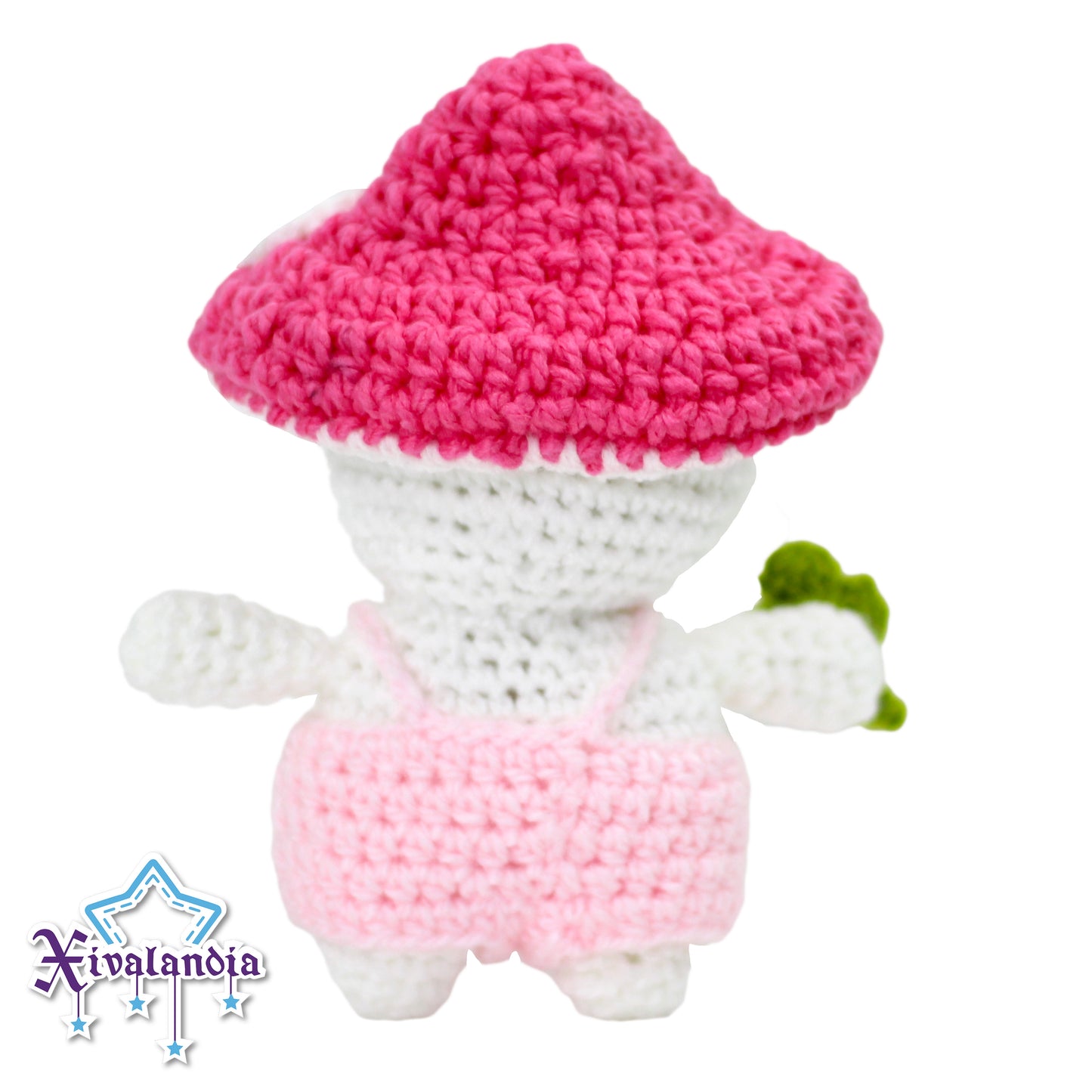 Peluche hongo seta, 15cm, tejido crochet artesanal, amigurumi