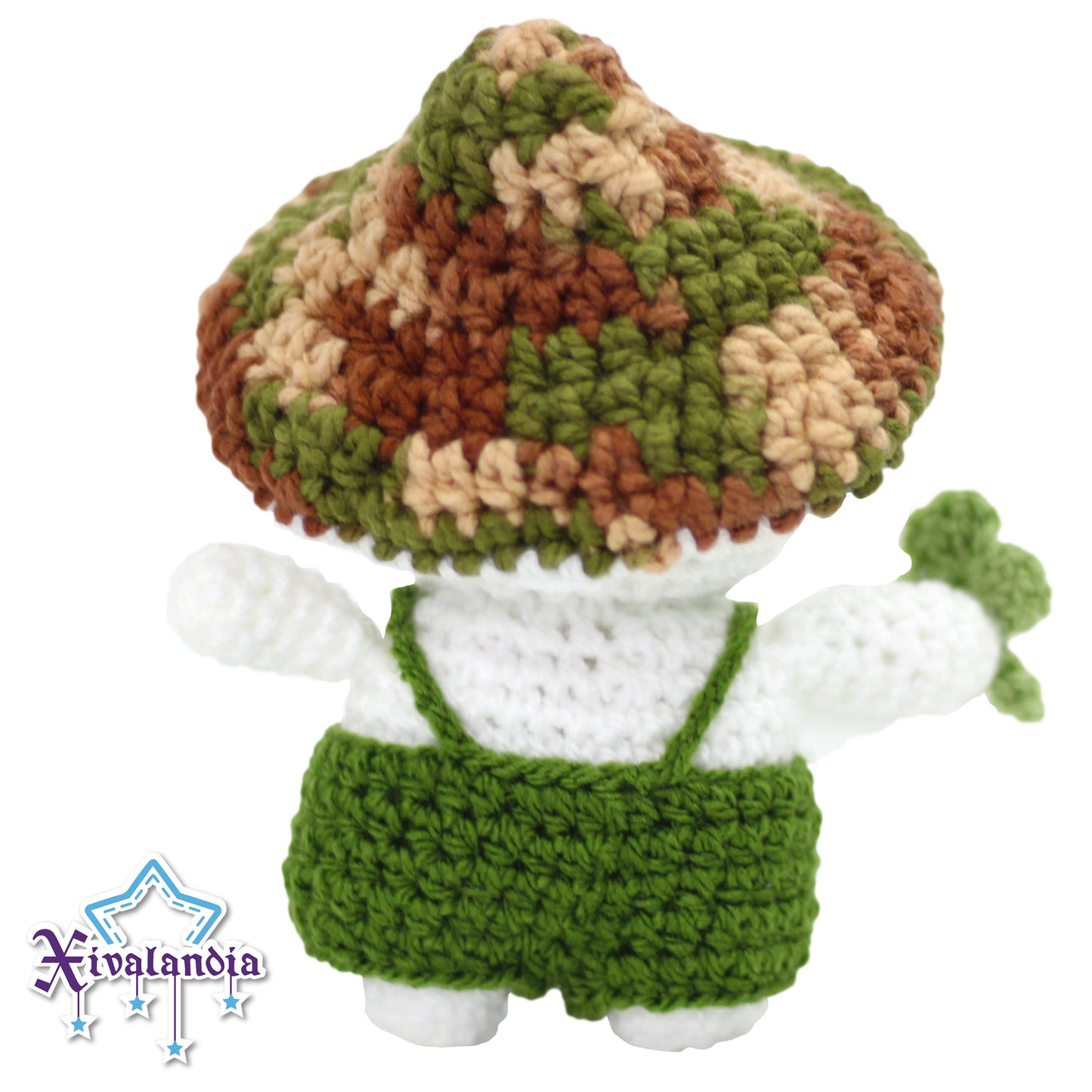Peluche hongo seta, 15cm, tejido crochet artesanal, amigurumi
