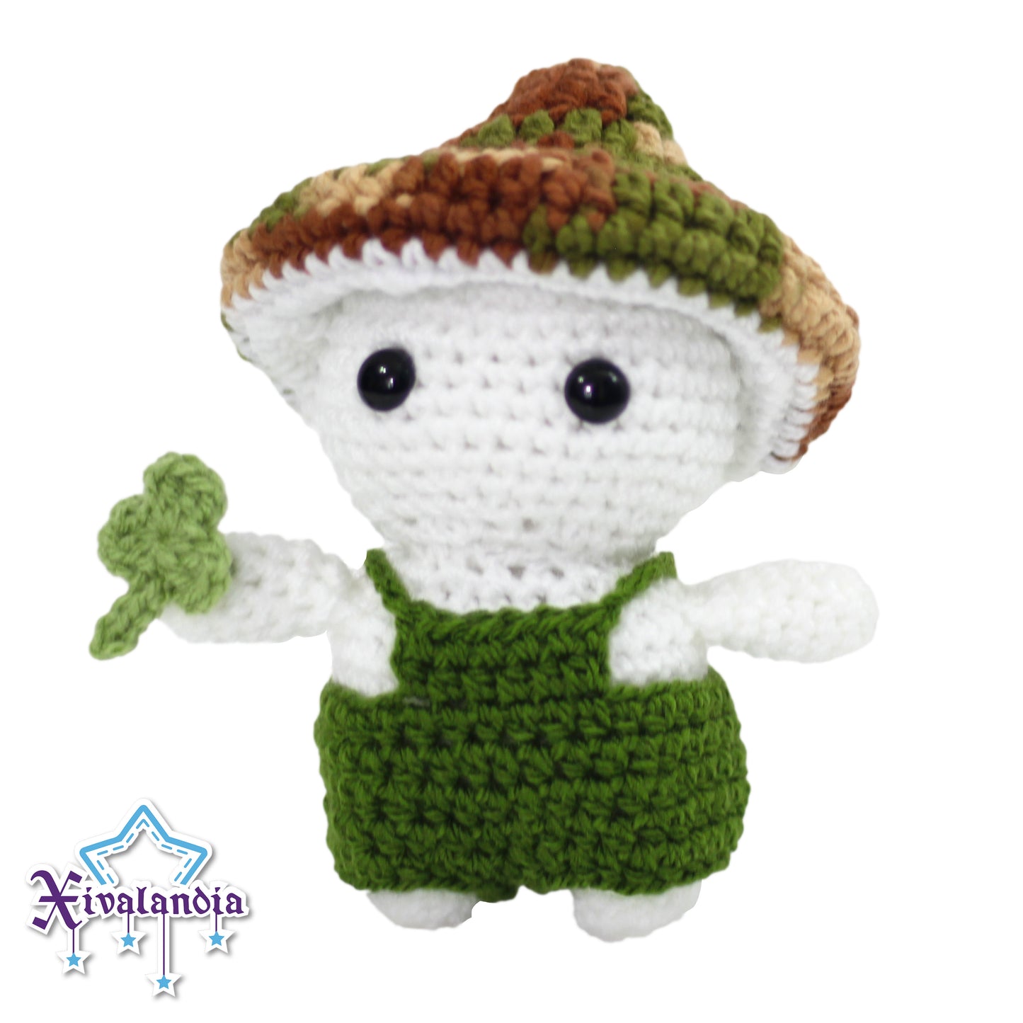 Peluche hongo seta, 15cm, tejido crochet artesanal, amigurumi
