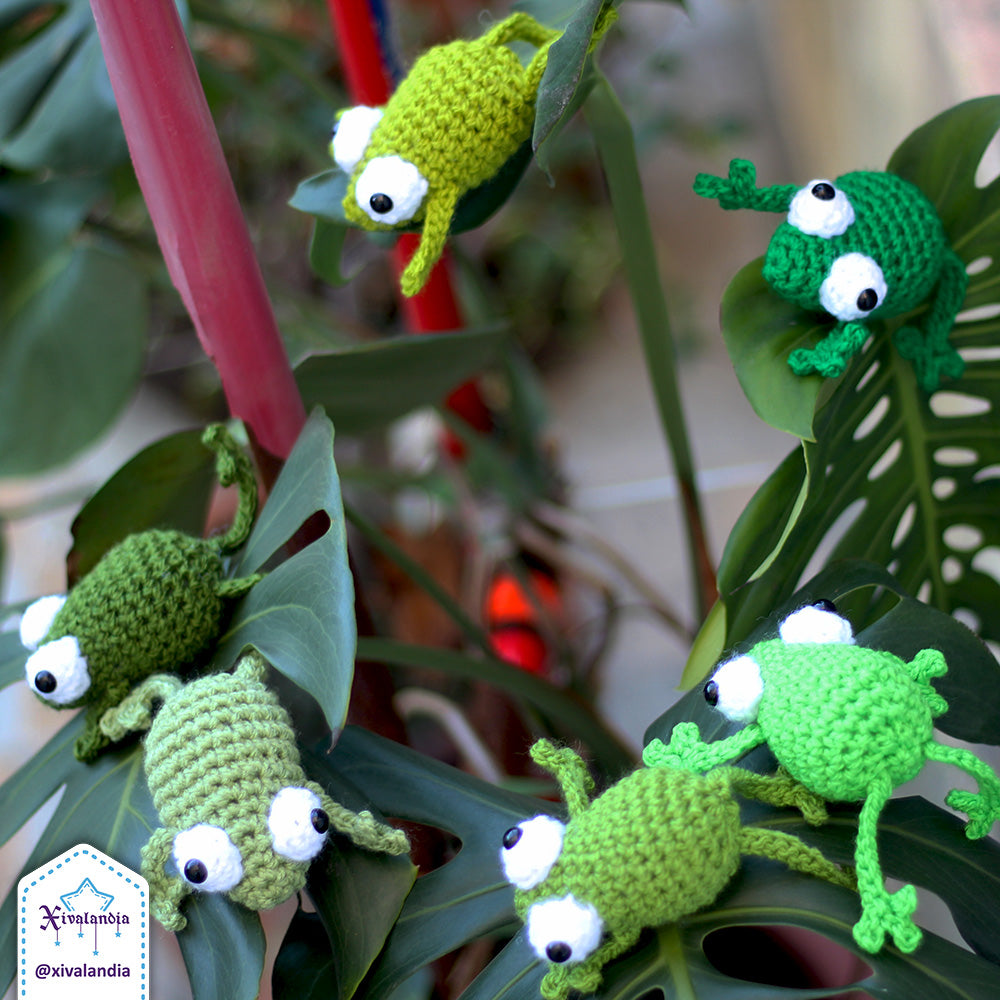 Peluche mini rana 8cm, ranita, tejido crochet artesanal, amigurumi