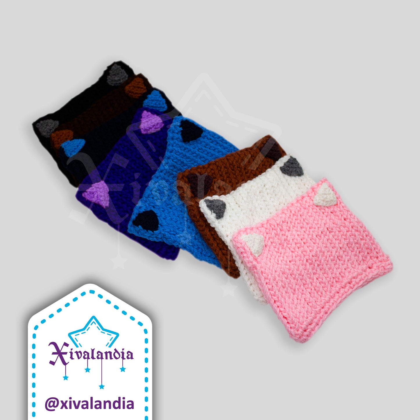 Gorro orejas de gato, tejido artesanal, joven y adulto, Unitalla