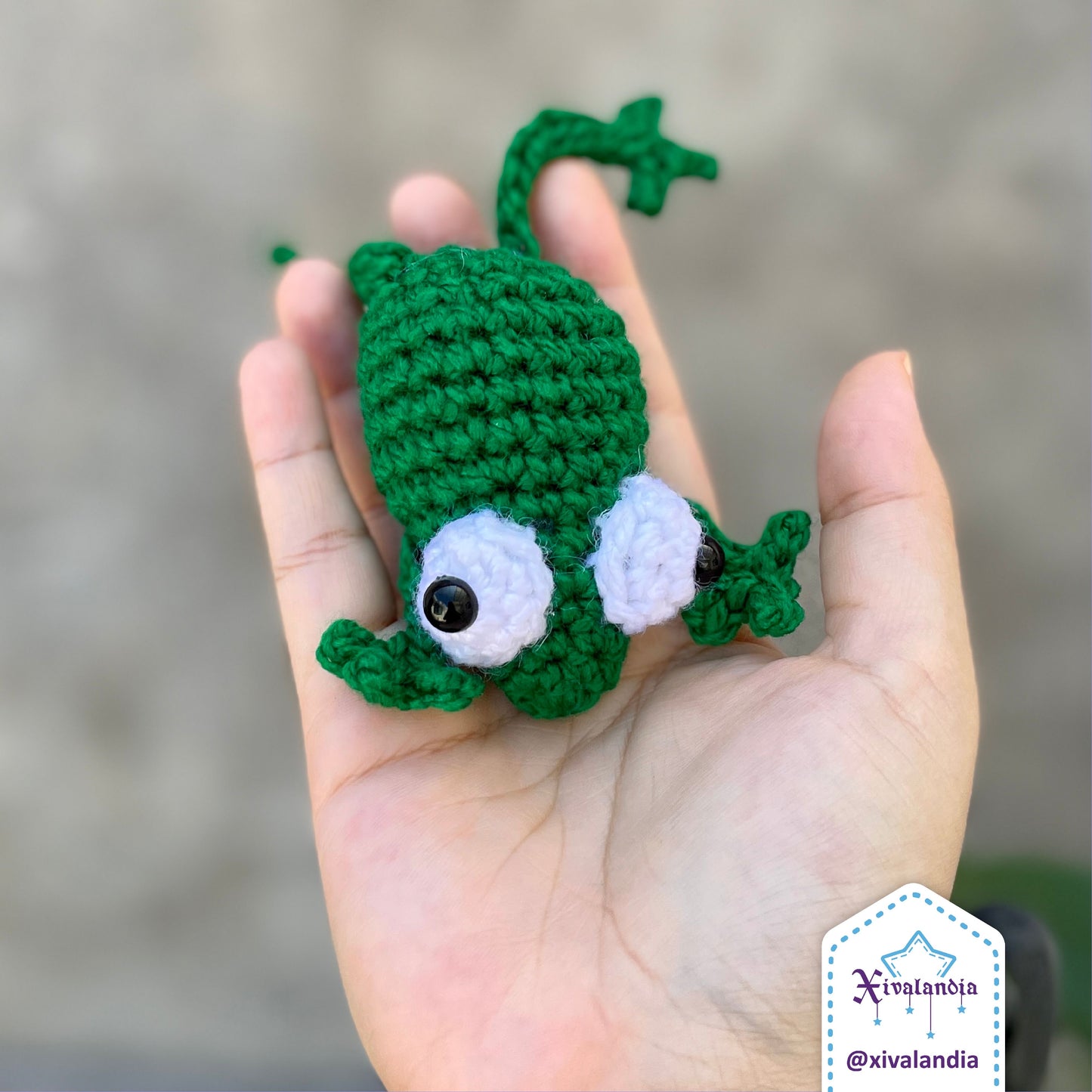 Peluche mini rana 8cm, ranita, tejido crochet artesanal, amigurumi