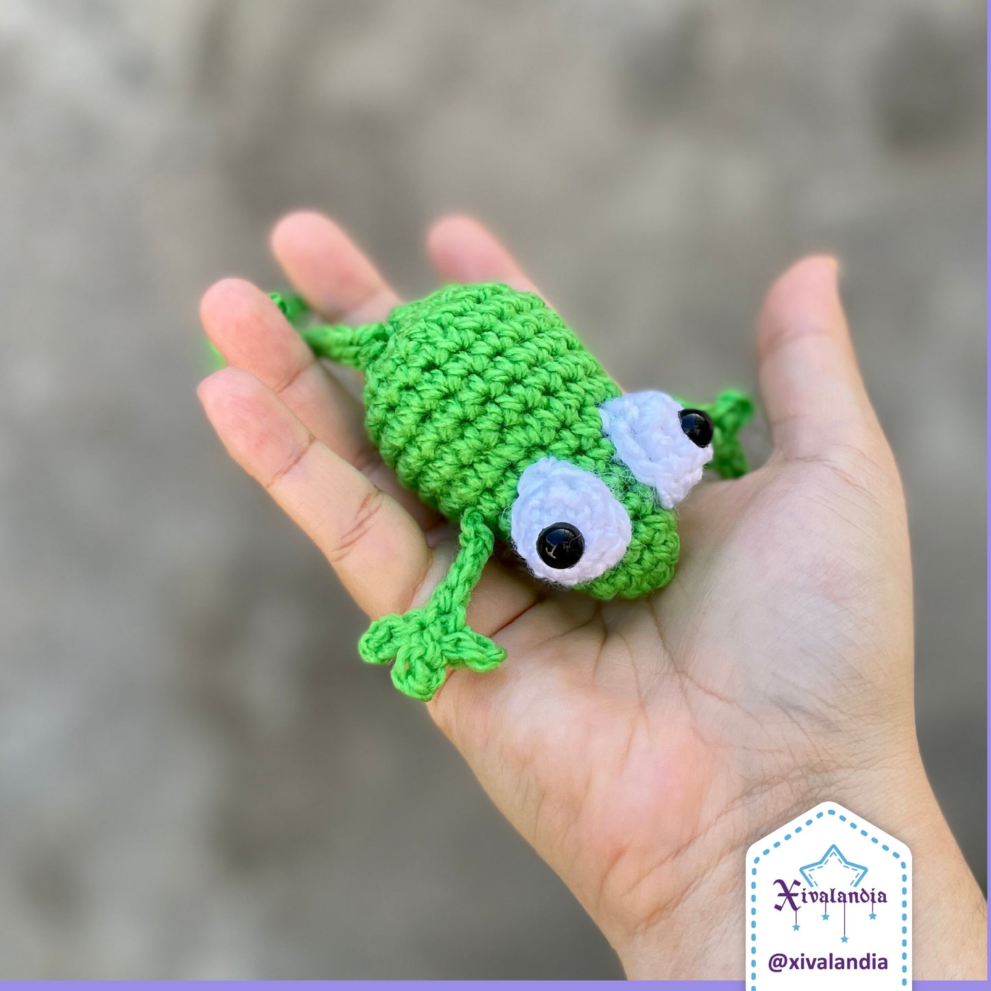 Peluche mini rana 8cm, ranita, tejido crochet artesanal, amigurumi