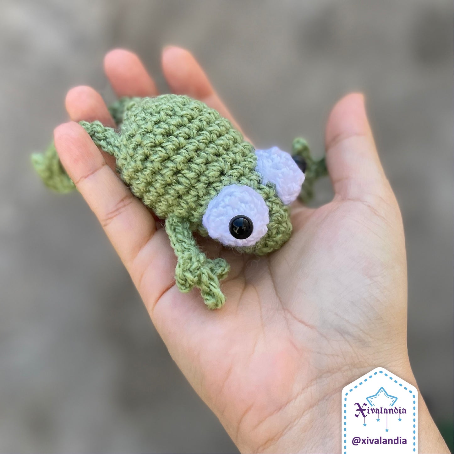 Peluche mini rana 8cm, ranita, tejido crochet artesanal, amigurumi