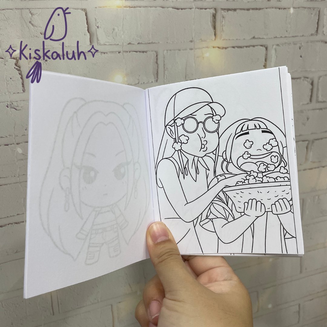 Colorea Huntrix, Libro para colorear de bolsillo, 10x12 cm /3.9x4.7 pulg.