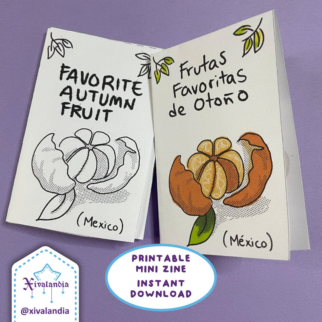 Frutas Favoritas de Otoño, Mini Zine, Español