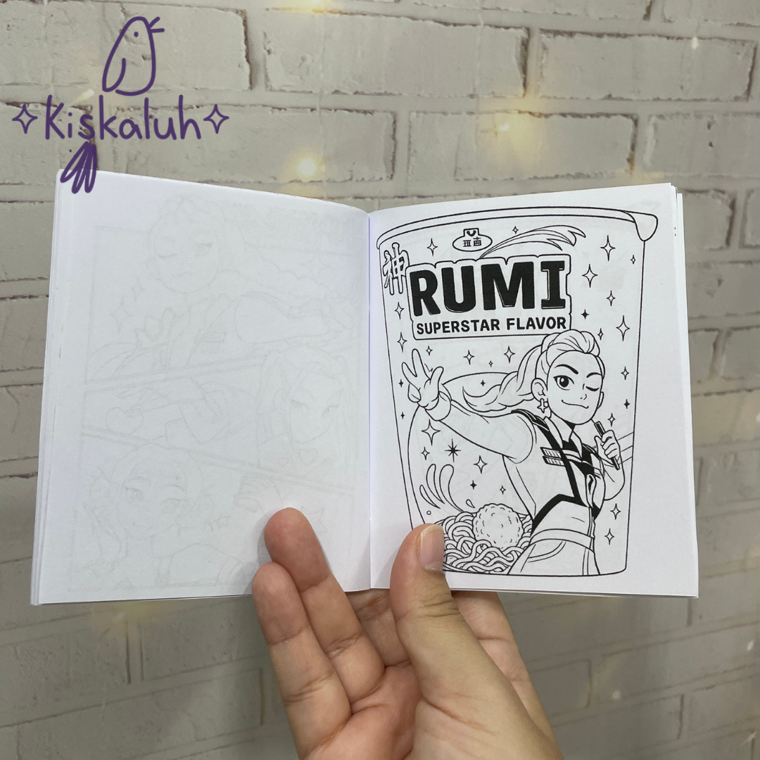 Colorea Huntrix, Libro para colorear de bolsillo, 10x12 cm /3.9x4.7 pulg.