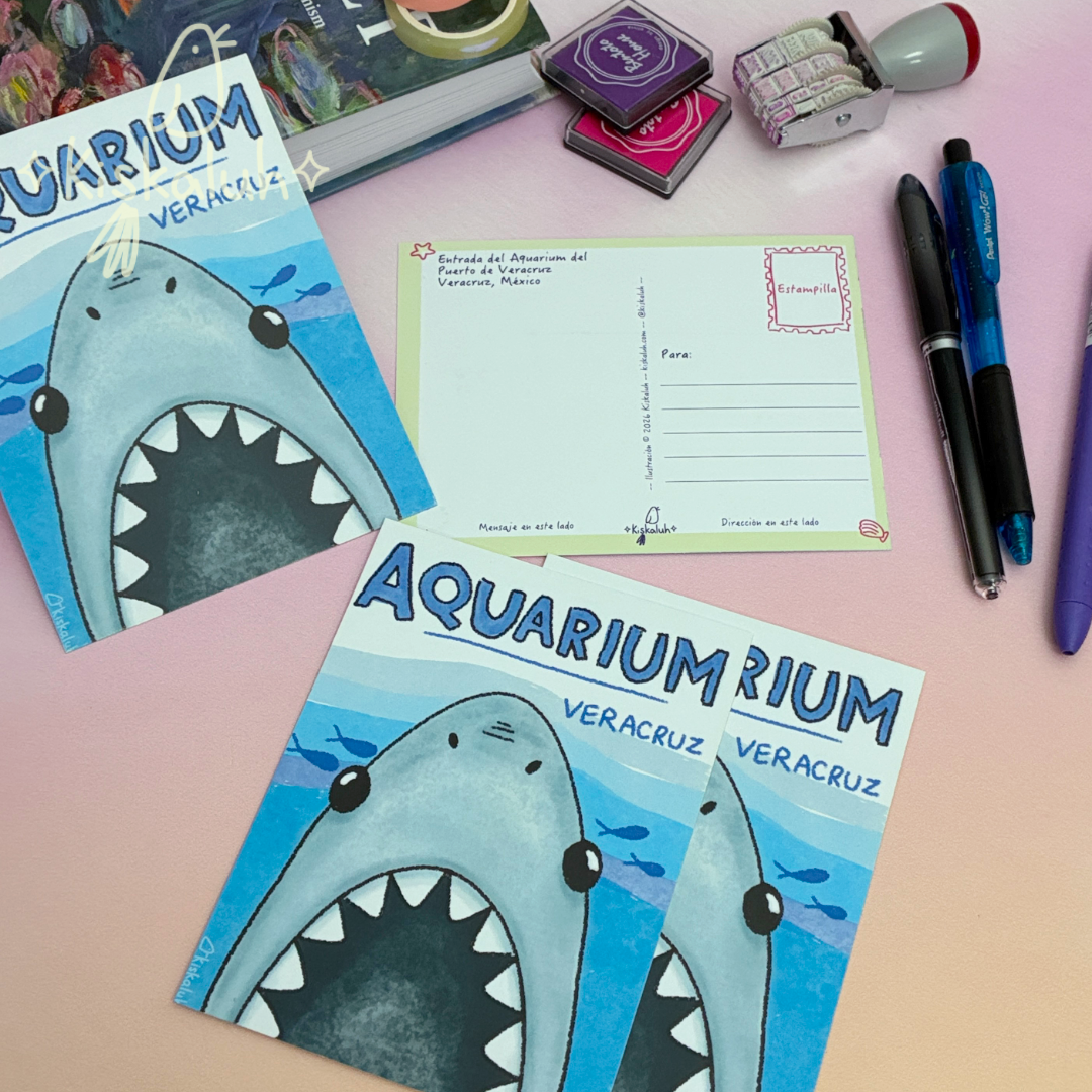 Aquarium, Acuario de Veracruz, Postal ilustrada 4.25 × 5.5 pulg