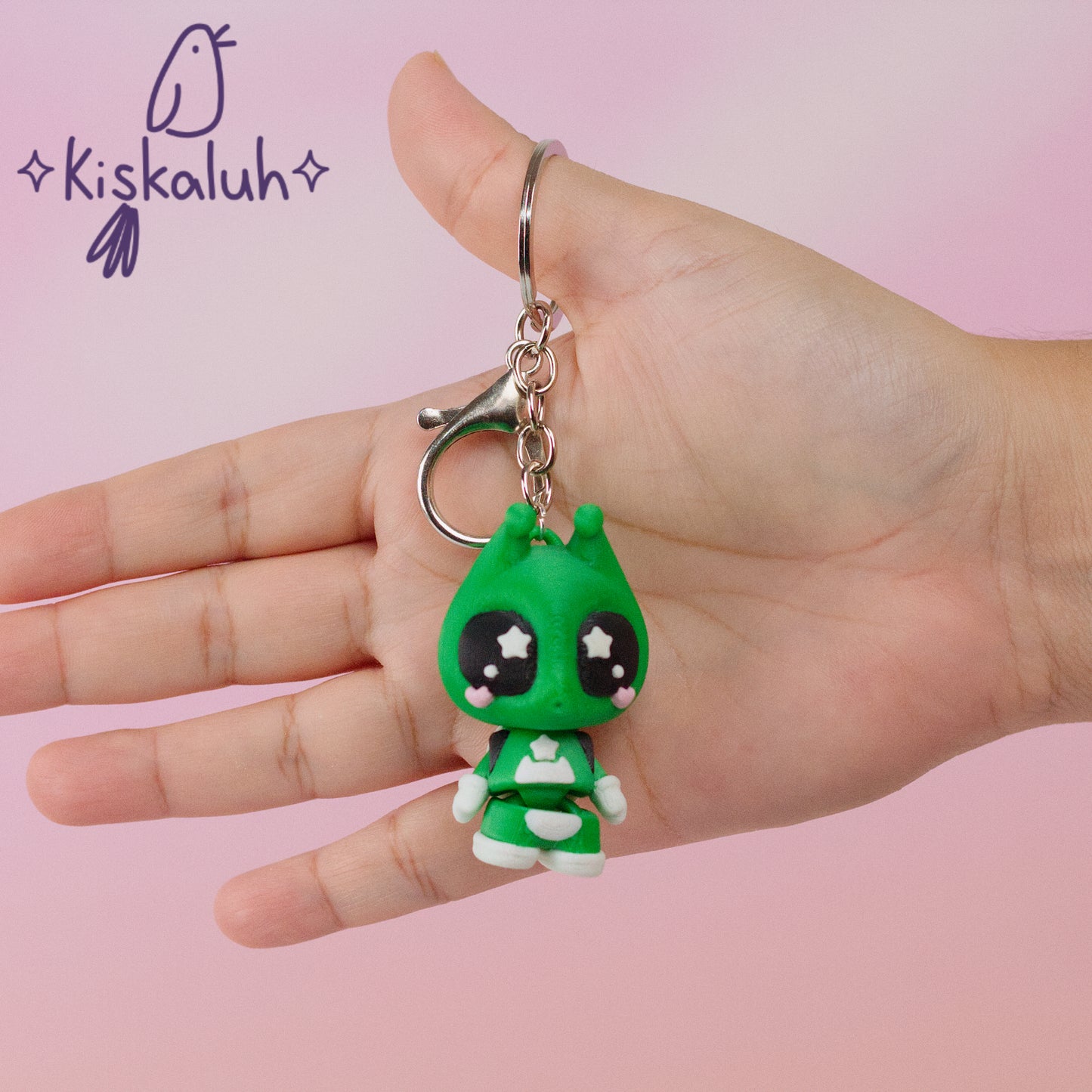 alien verde, Llavero flexible, bag charm