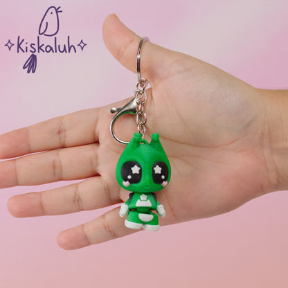 alien verde, Llavero flexible, bag charm